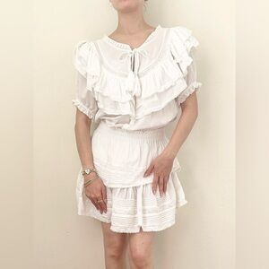 LoveShackFancy Liv Tiered Ruffle Mini Dress